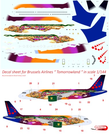 Brussels Airlines Airbus A320 " tomorrowland "