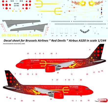 Brussels Airlines Airbus A320 "  Red Devils "