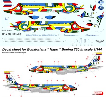 Ecuatoriana Boeing 720 'The Lettuce'