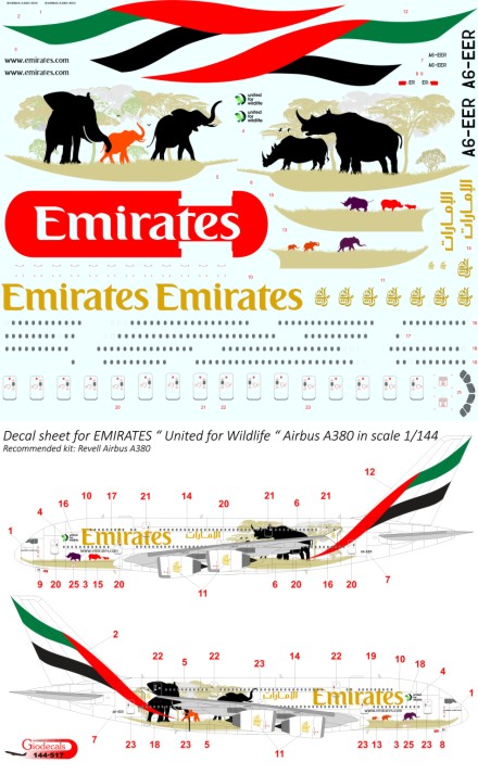  Emirates " United for Wildlife 2 " Airbus A380