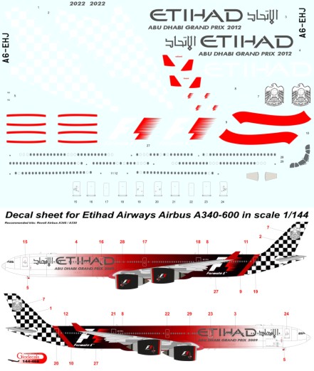  Etihad Airways " Formula 1 " Airbus A340-600