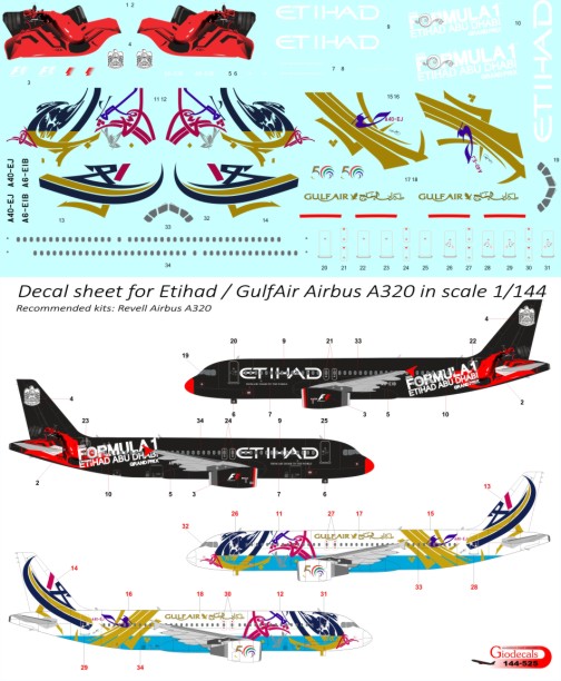 Etihad Airways & Gulf Air Airbus A320