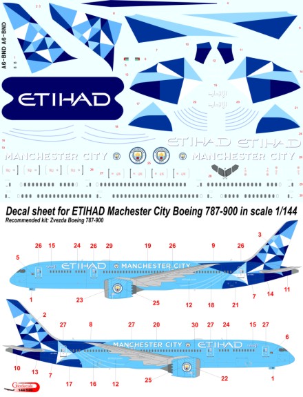 Etihad Airways " Manchester City " Boeing 787-9