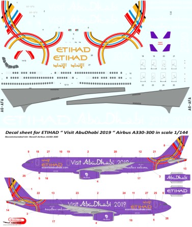  Etihad Airways " Visit AbuDhabi 2019 " Airbus A330-300
