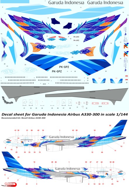  Garuda Indonesia " 74 anniversary " Airbus A330-300