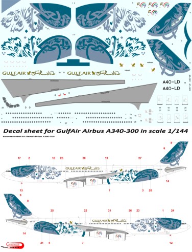 GulfAir " 50 anniversary " Airbus A340-300