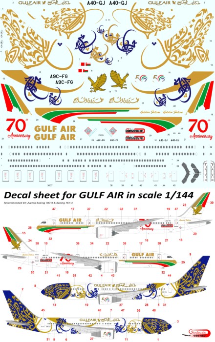 GulfAir Boeing 787-9 & Boeing 767-300