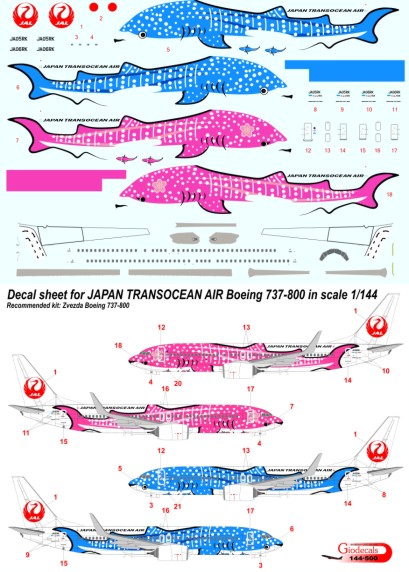 Japan TransOcean Airlines Boeing 737-800 