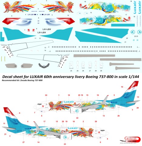 LUXAIR " 60th anniversary " Boeing 737-800