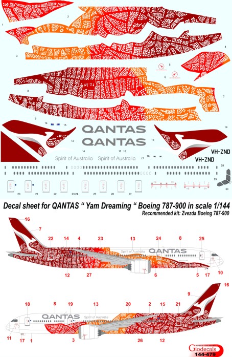 Qantas Airways " yam dreaming " Boeing 787-9