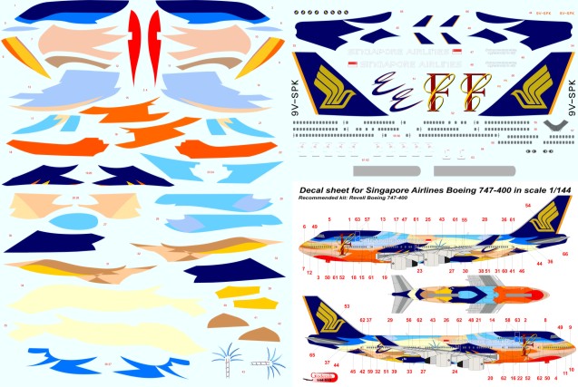 Singapore Airlines " Tropical "​ Boeing 747-400 