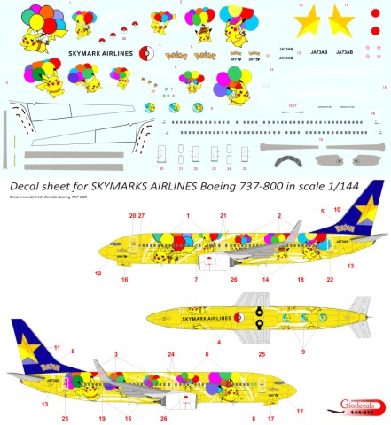 Skymark Airlines " pokemon " Boeing 737-800