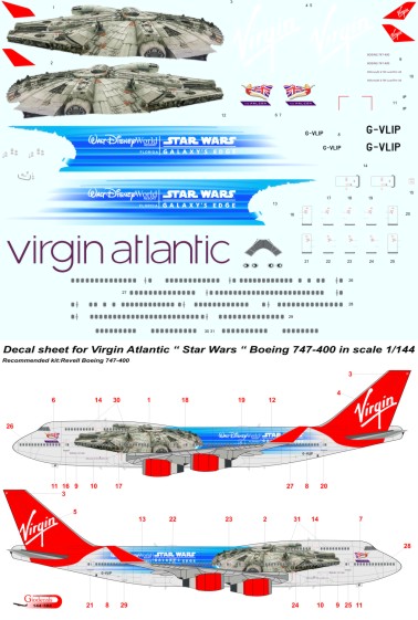 Virgin Atlantic " Star Wars Millenium Falcon " Boeing 747-400