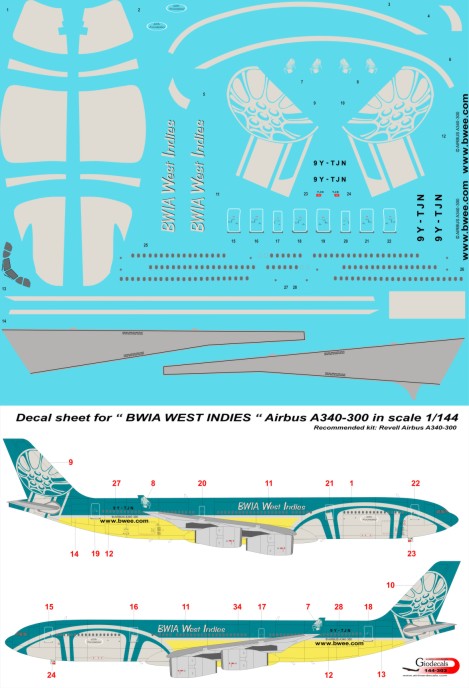  BWIA West Indies Airbus A340-300