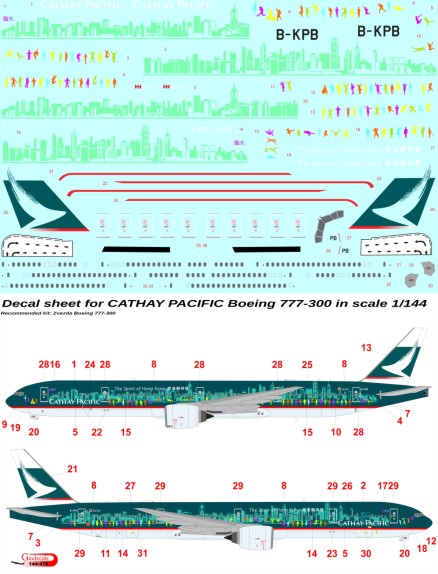 Cathay Pacific " The spirit of Hong Kong " Boeing 777-300