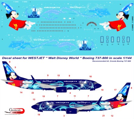 WestJet " disney world " Boeing 737-800