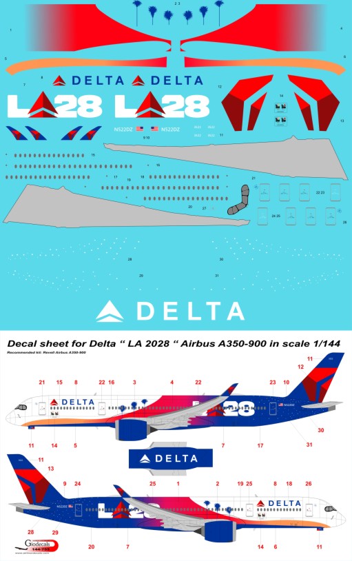 Delta Airlines Airbus A350-900 " LA2028 " 