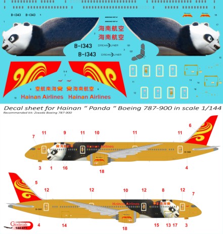 Hainan Airlines   " kung fu panda  " Boeing 787-9