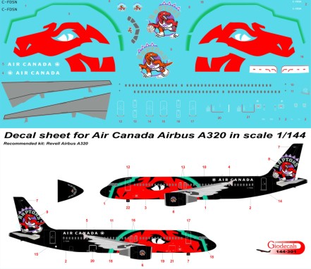Air Canada " toronto raptors " Airbus A320