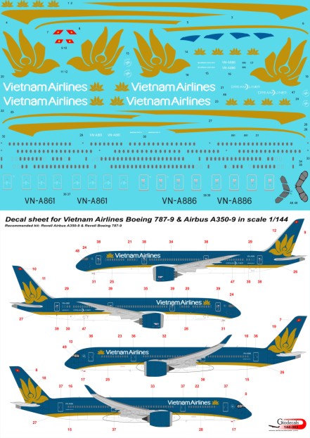 Vietnam Airlines Boeing 787-9 & Airbus A350-9