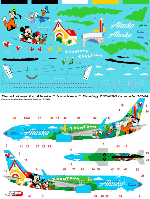 Alaska " toontown " Boeing 737-800