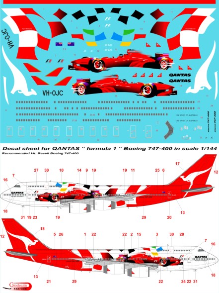  Qantas " formula 1 " Boeing 747-400