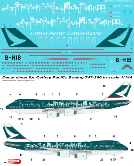  Cathay Pacific " the spirit of hong kong 97 " Boeing 747-200