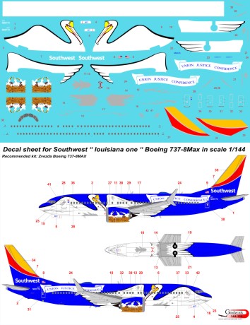  Southwest " louisiana one " Boeing 737-8MAX