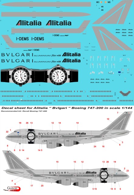 Alitalia " bvlgari "  Boeing 747-200