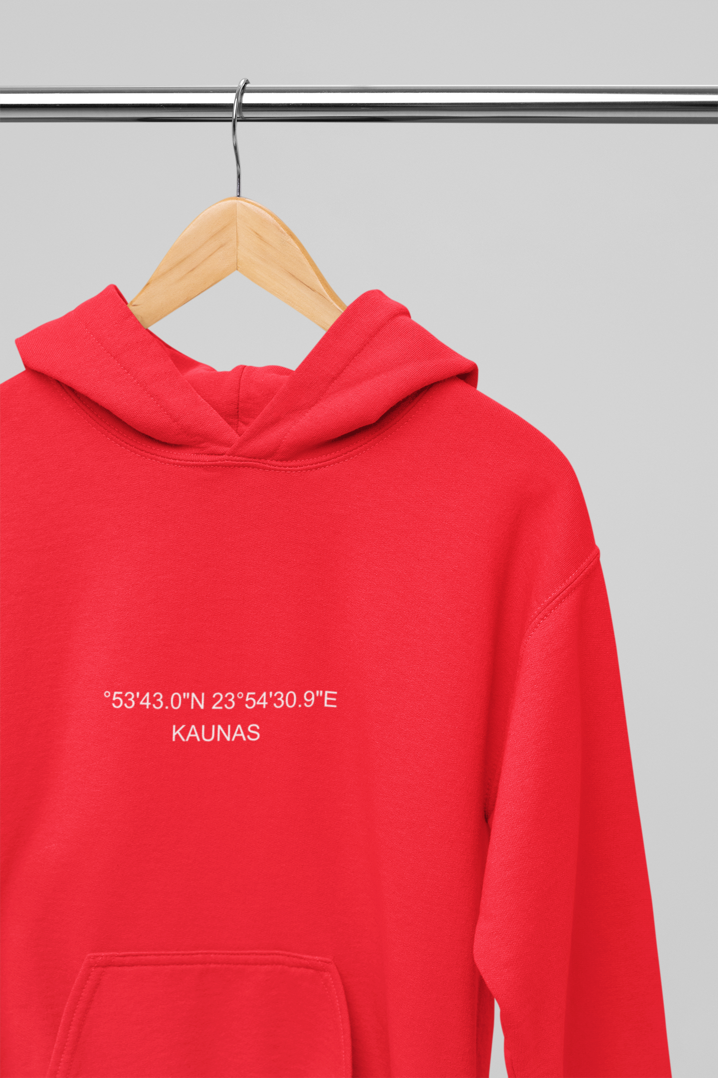 Unisex džemperis "Koordinatės" (su gobtuvu)