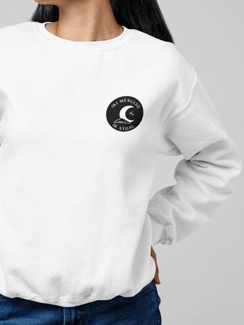 Unisex džemperis "Mėnulis. Iki mėnulio ir atgal"
