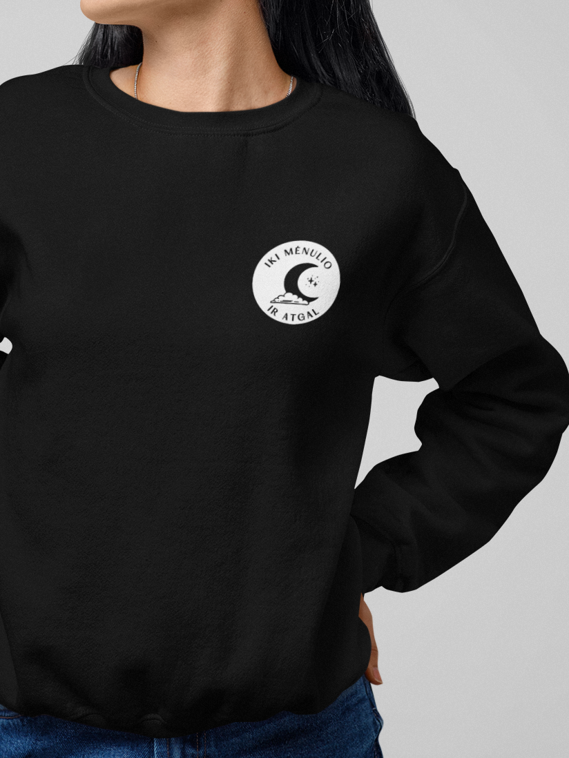 Unisex džemperis "Mėnulis. Iki mėnulio ir atgal"