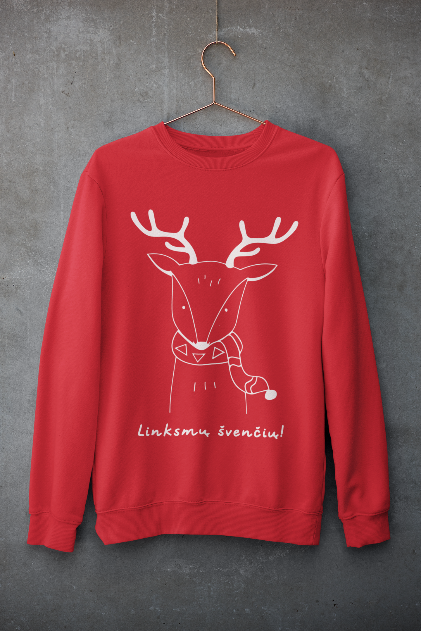 Kalėdinis unisex džemperis Elniukas