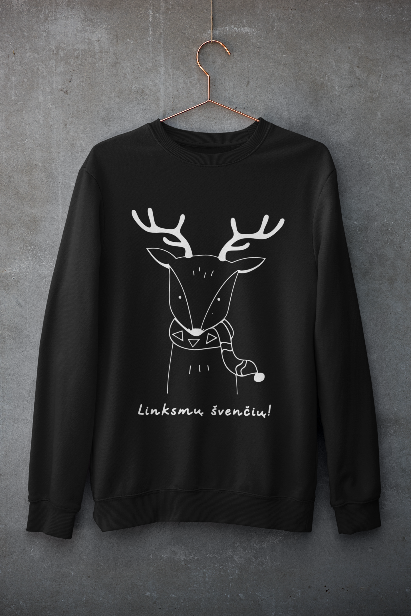 Kalėdinis unisex džemperis Elniukas