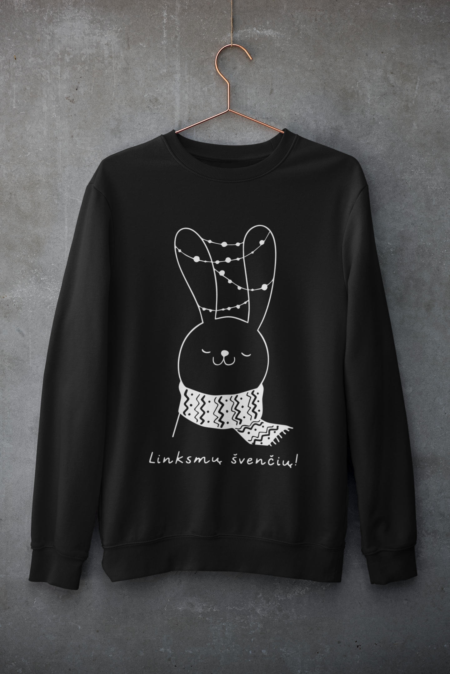 Kalėdinis unisex džemperis Zuikutė