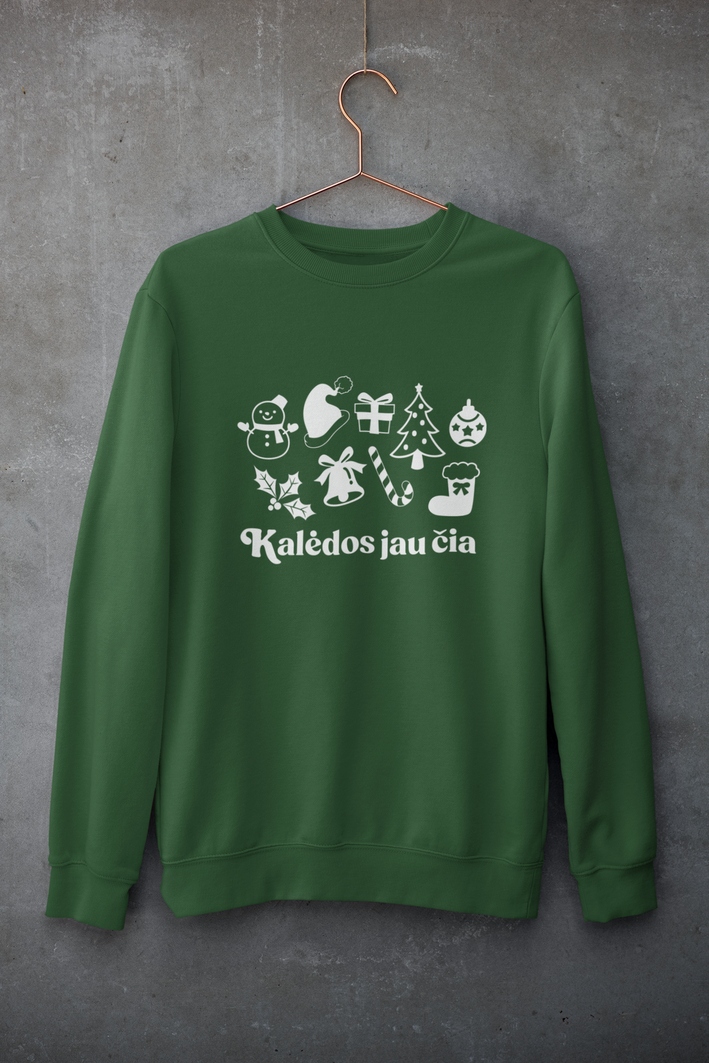 Unisex kalėdiniai džemperiai Kalėdos jau čia