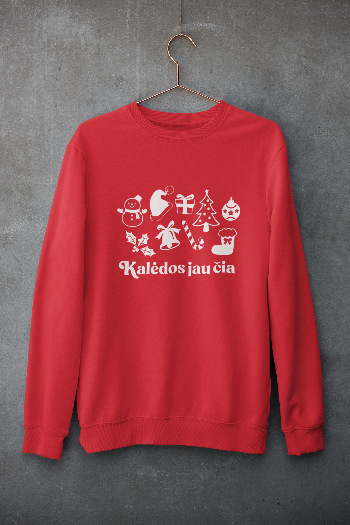 Unisex kalėdiniai džemperiai Kalėdos jau čia