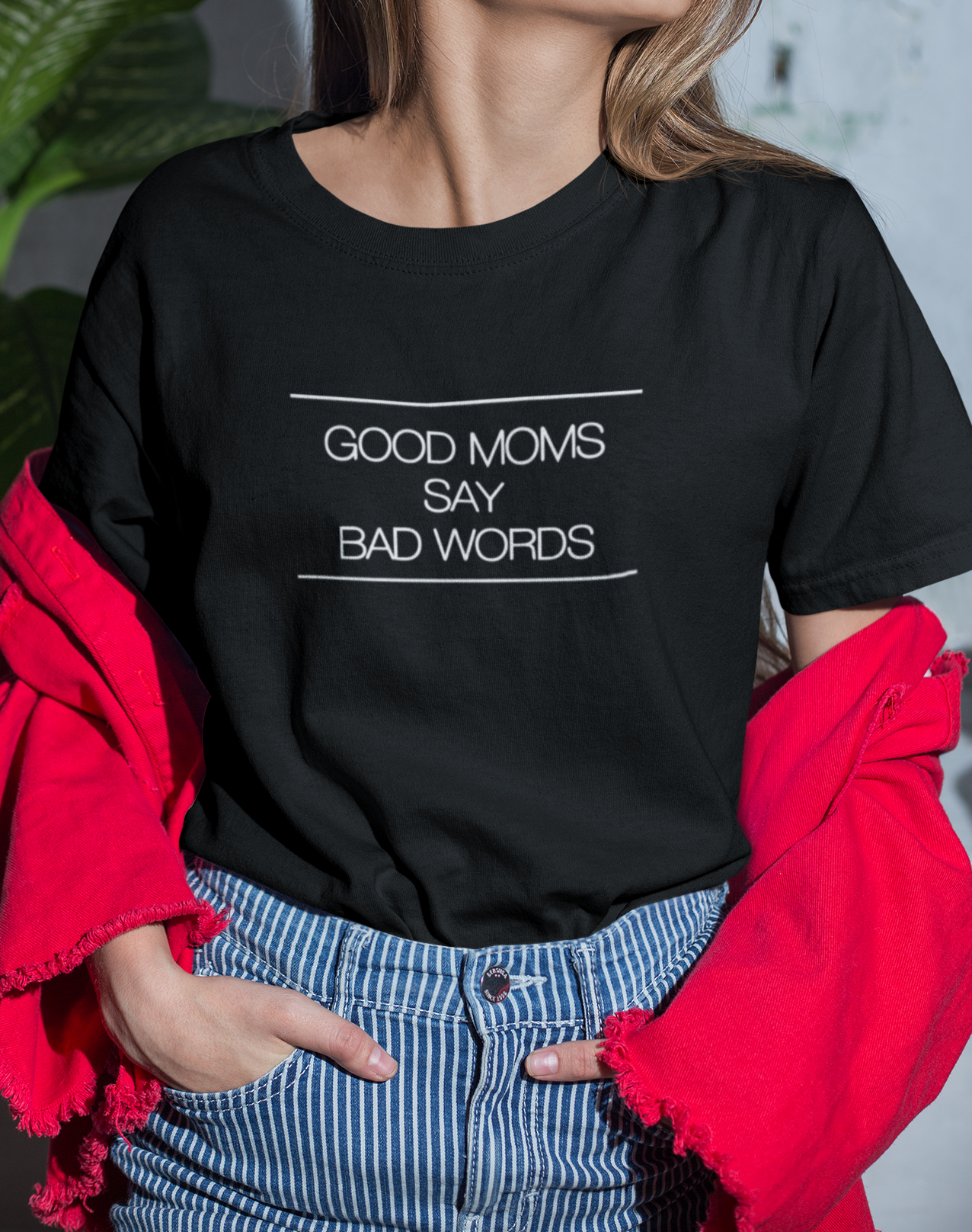 Moteriški marškinėliai "GOOD MOMS SAY BAD WORDS"