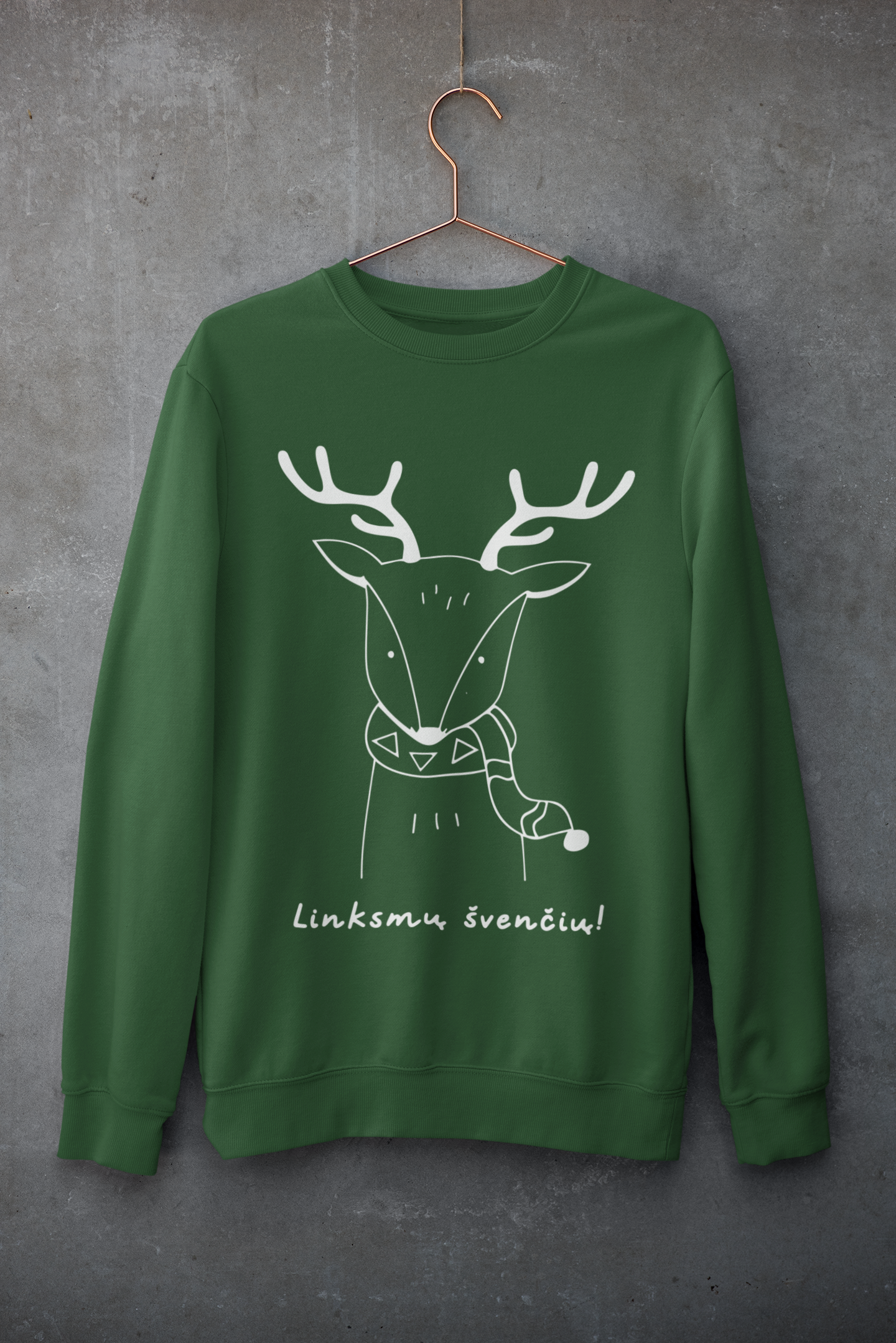 Kalėdinis unisex džemperis Elniukas