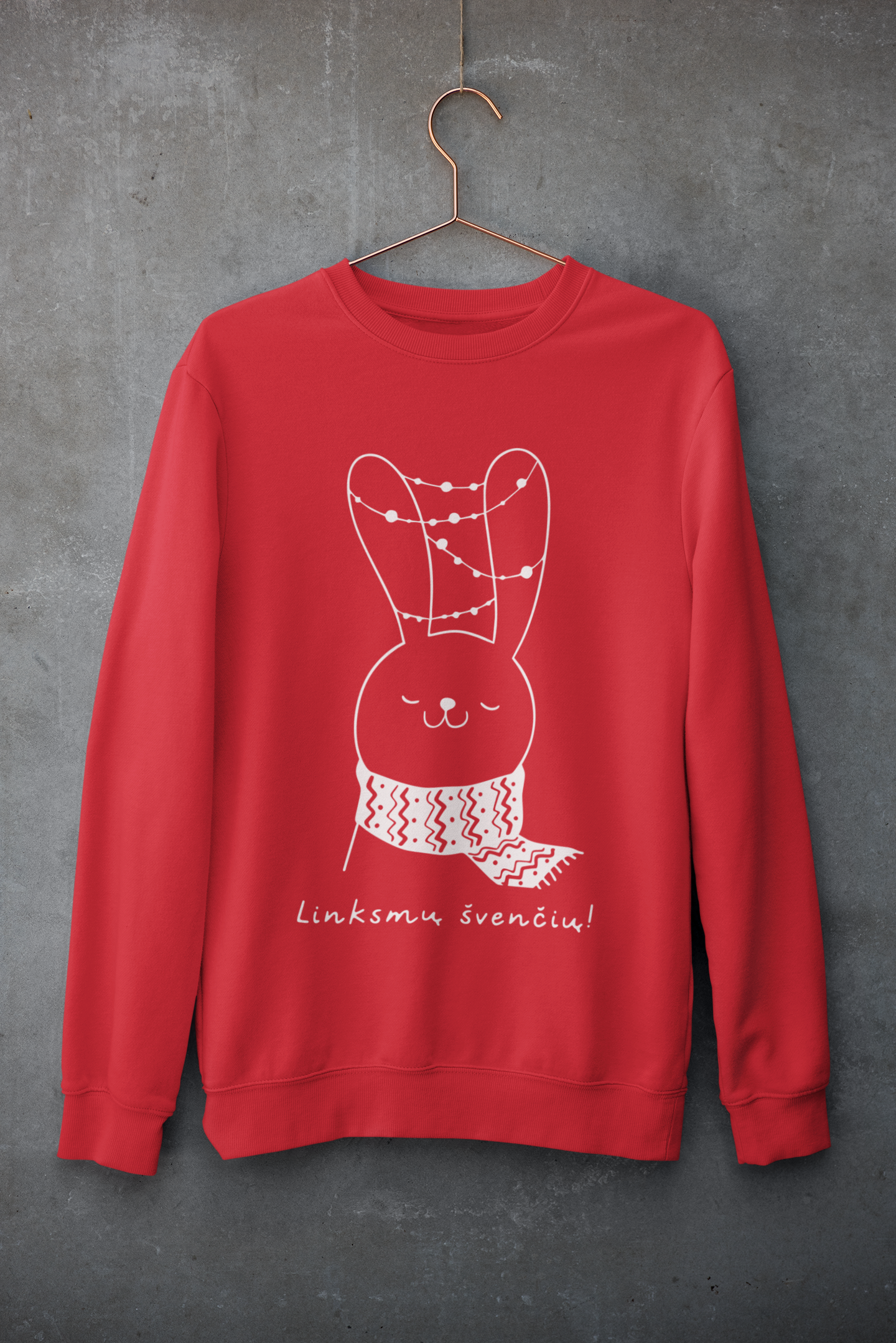 Kalėdinis unisex džemperis Zuikutė