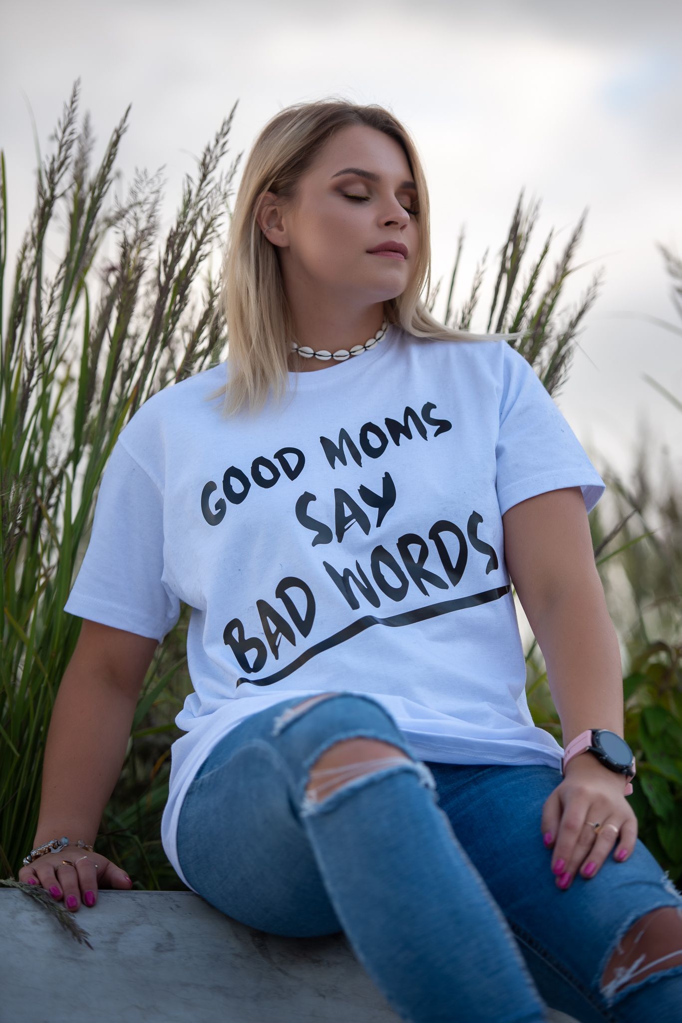 Marškinėliai "Good moms say bad words"
