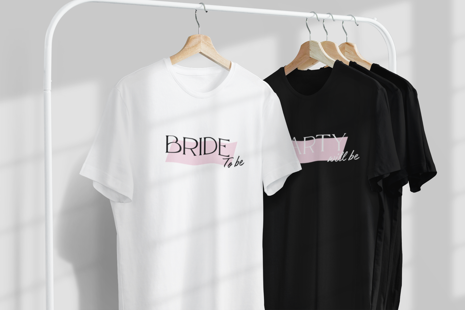 Mergvakario marškinėliai "Bride to be / Party will be"