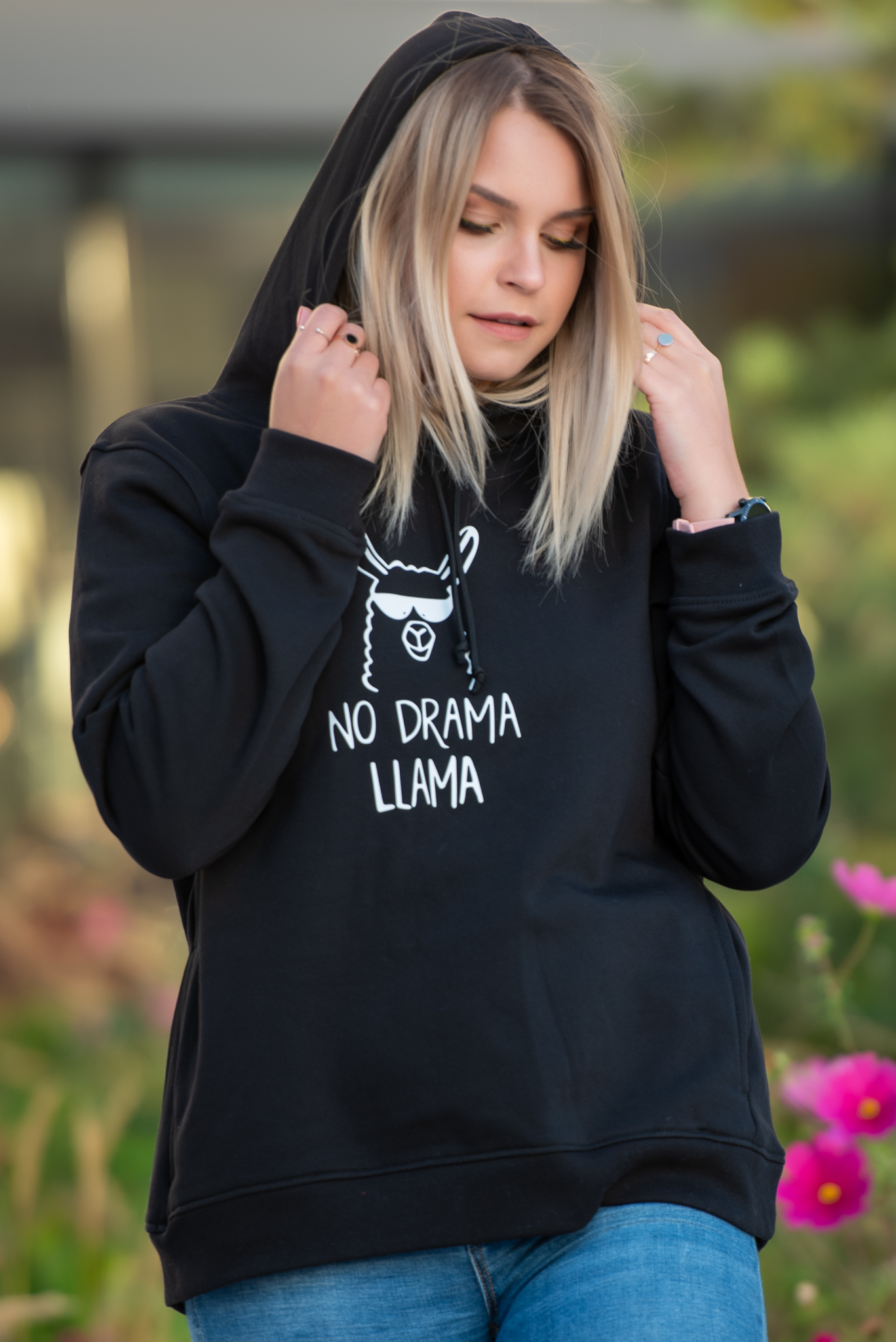 Moteriškas džemperis "No drama llama boy"