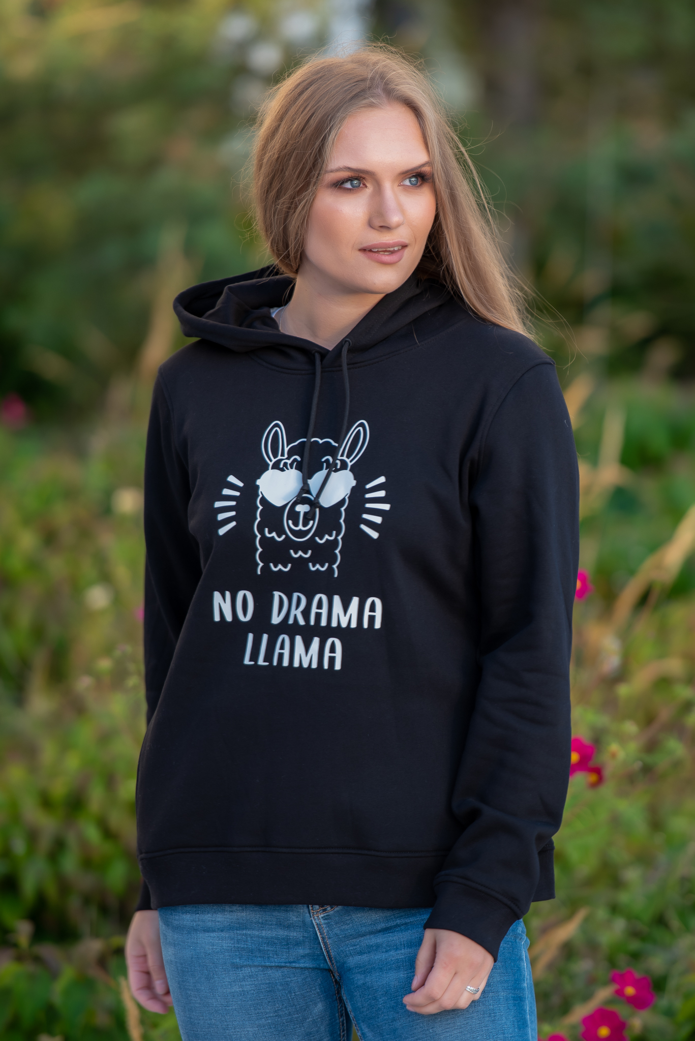 Moteriškas džemperis "No drama llama girl"