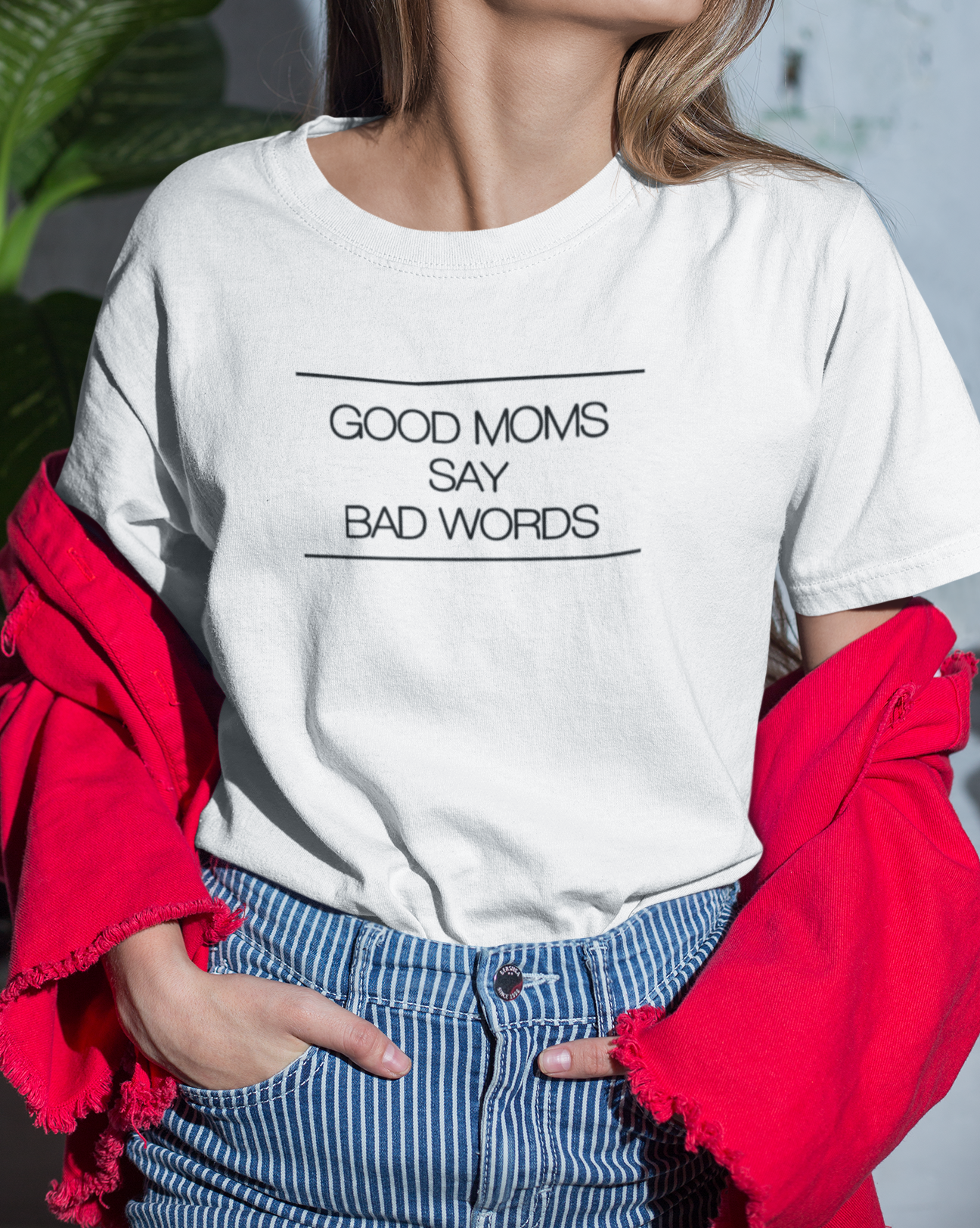 Moteriški marškinėliai "GOOD MOMS SAY BAD WORDS"