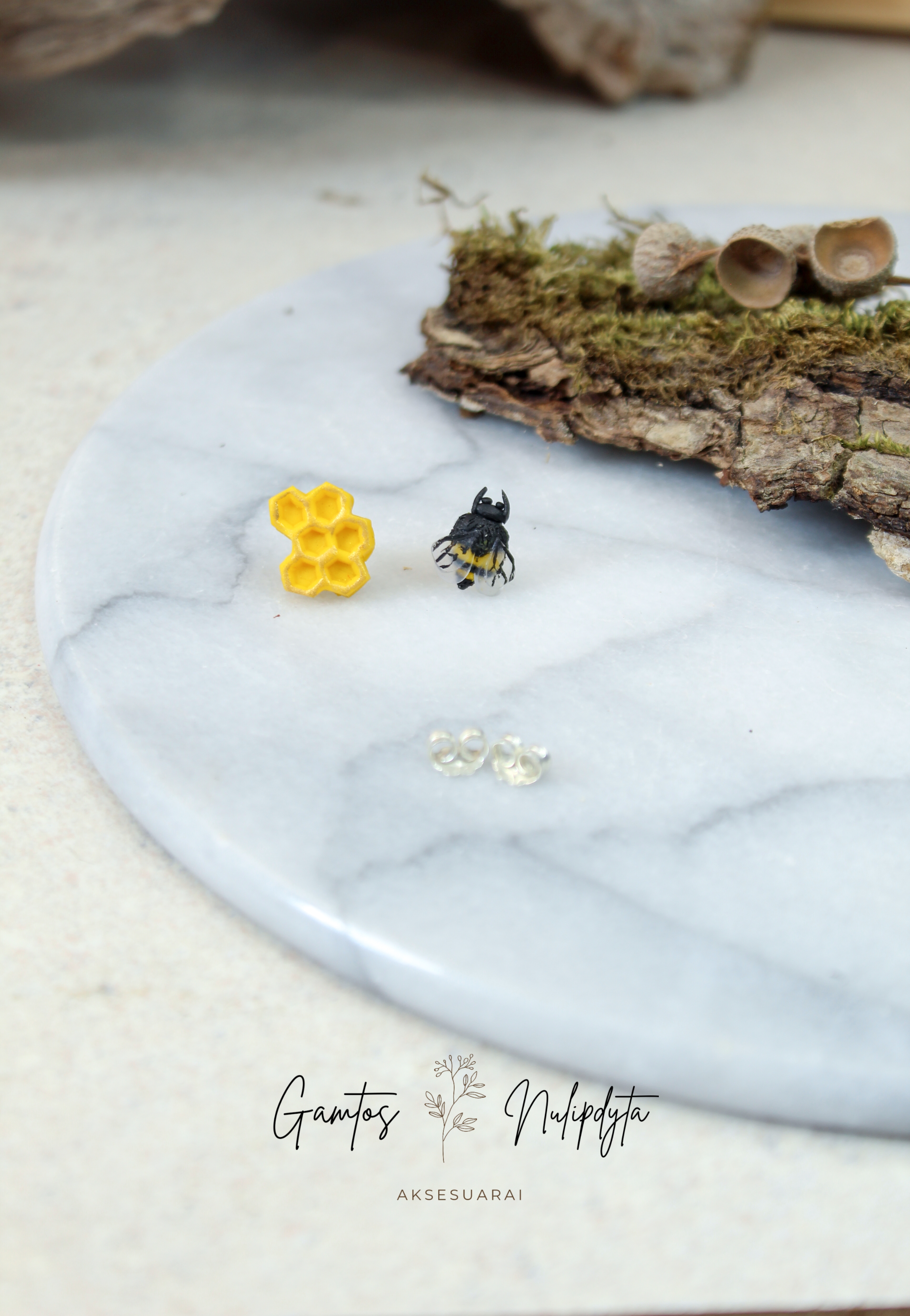 AUSKARAI "BITUTĖ+KORIUKAS" SID.VIN.