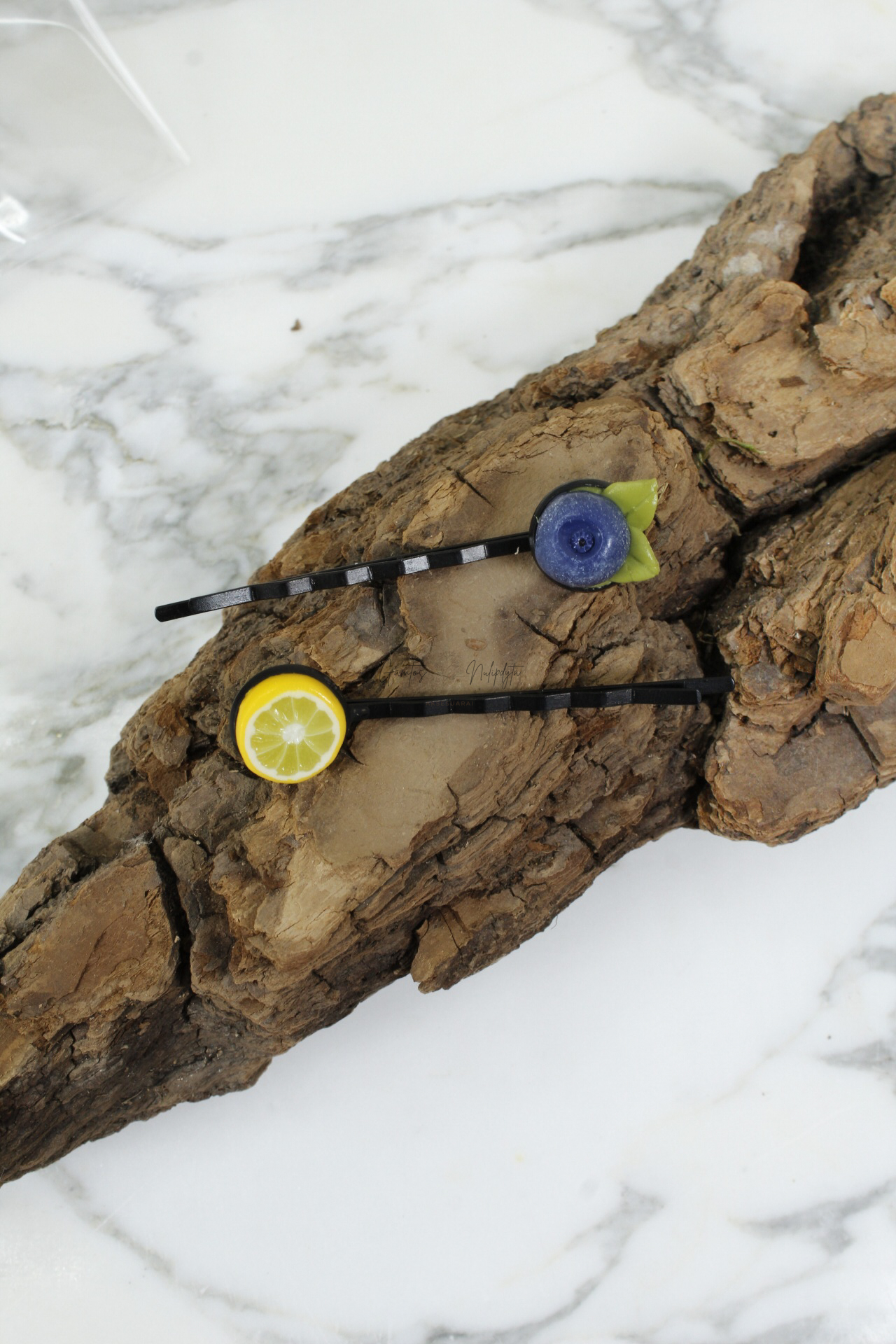 PLAUKŲ SEGTUKAI "MĖLYNĖ+CITRINA"