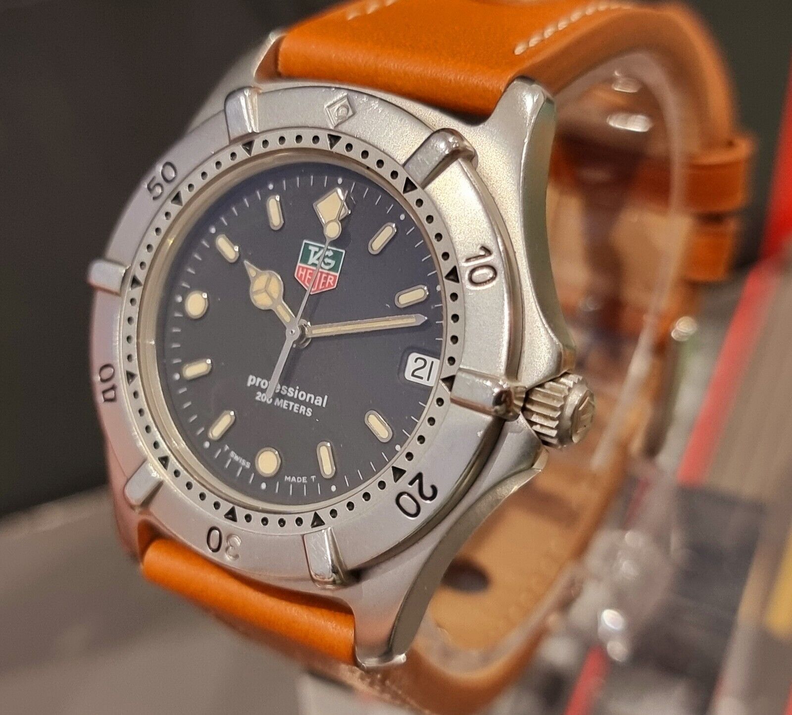 TAG HEUER 2000 WATCH FULLSIZE Serviced In Very Good Condition Box And Papers