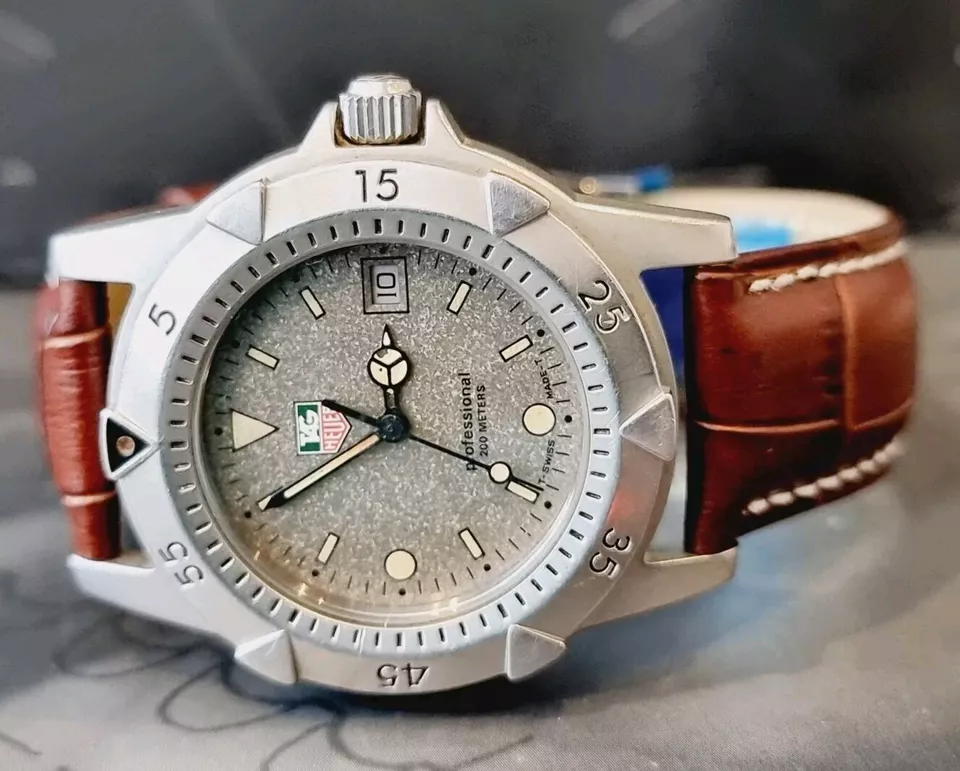 TAG HEUER 1500 Watch 959.713D Granite Dial Obama Favorite Very Good Condition