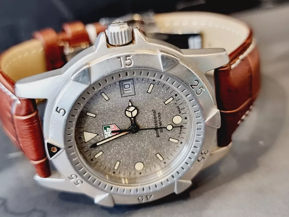 TAG HEUER 1500 Watch 959.713D Granite Dial Obama Favorite Very Good Condition